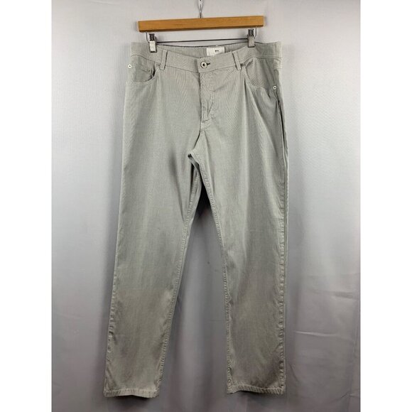 Brax Cooper Fancy Regular Fit Lightweight Textured Mens Pants In Soft Gray Fabri - Picture 1 of 7